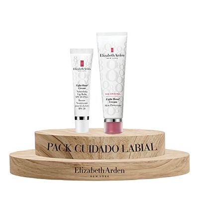 Elizabeth Arden Eight Hour Cream, Set de Bálsamo Hidratante para Labios con SPF20 (15ml) + Crema Hidratante para la Piel (50ml)