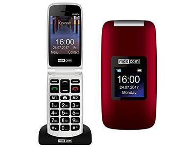 Maxcom Feature Phone con 2G - 2.4 BLCKGSM, Rojo