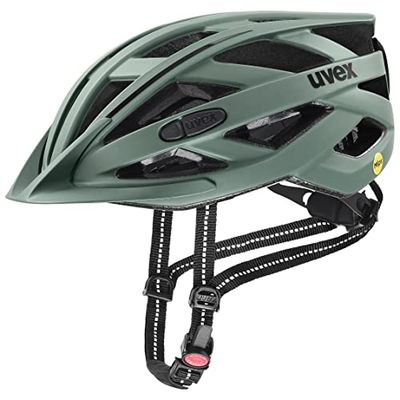 uvex city i-vo MIPS - lätt cityhjälm för dam och herr - MIPS-system - inkl. LED-lampa - moss green matt - 52-57 cm