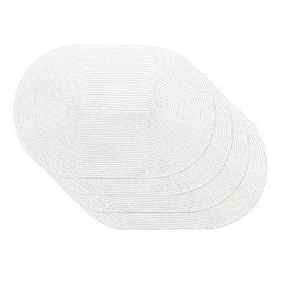 Venilia tovagliette set di 4 Spirale, color crema, ovale, per sala da pranzo, sottobicchieri, biancheria da tavola, tessuto per alimenti, 45 x 30 cm