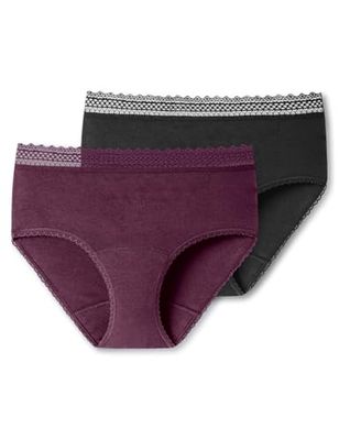 Schiesser Damen 2 Pack Menstruationswäsche/Periodenslip Komfortschnitt auslaufsicher - Secret Care