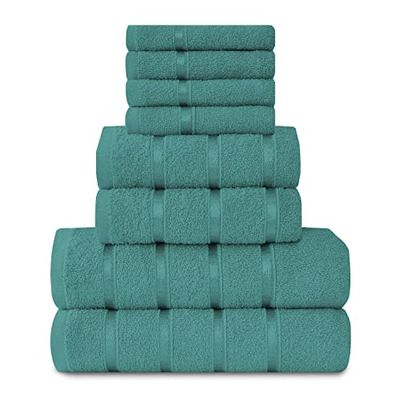 GC GAVENO CAVAILIA Ensemble de draps de Bain de Luxe très absorbants, 100% Coton égyptien, Douces et Confortables, Boston, Bleu Sarcelle