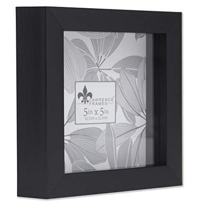 Lawrence Shadow Box Frame, Polystyrene, Black, 5x5