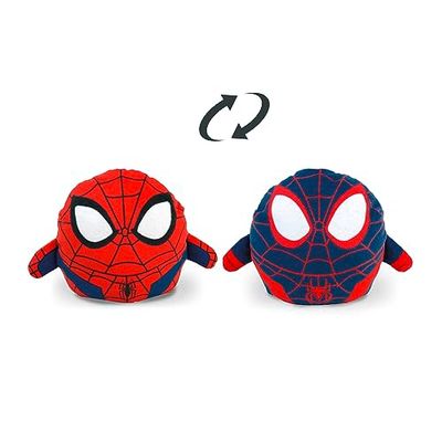 Disney Simba 6315870375, Spiderman e Miles Morales - Peluche Reversibile, 8 cm, a Partire da 0 Mesi, Blu