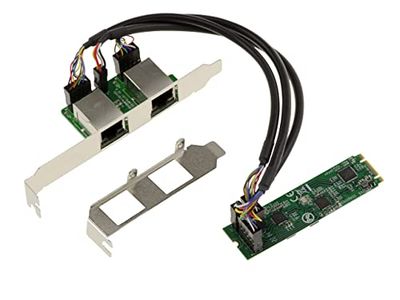 KALEA-INFORMATIQUE M2 M.2 NGFF PCIe B M Key 2 porte 2,5 Gigabit RJ45 LAN ethernet 10 100 1000 1G 2,5G. Doppio chipset Realtek RTL8125