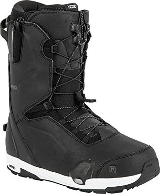 Nitro Heren Snowboards Profiel TLS 23 All Mountain Freeride Freestyle Highend Premium snelsluitsysteem Step On Boot Snowboardboot, Black, MP 28,5 // EU 43 1/3 // US 10,5