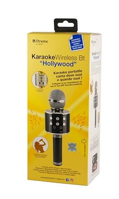 Xtreme 27837 Microphone avec Haut-Parleur intégré Bluetooth Portable, Noir