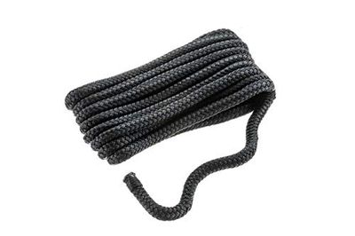 Seachoice Ligne de Quai en Nylon à Double Tresse avec épissure à œillets, pré-rétrécie, stabilisée à la Chaleur, 0,95 cm x 3 m, Noir