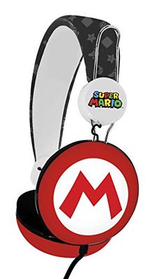 OTL Technologies Casque Audio pour Enfants Super Mario Icon Core, Rouge/Blanc