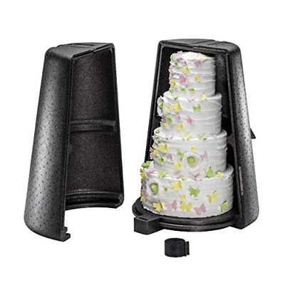Thermohauser Présentoir à gâteaux en polypropylène Noir - pour Un présentoir à gâteaux à 5 étages Maximum - Diamètre : 46 cm - Hauteur : 72 cm