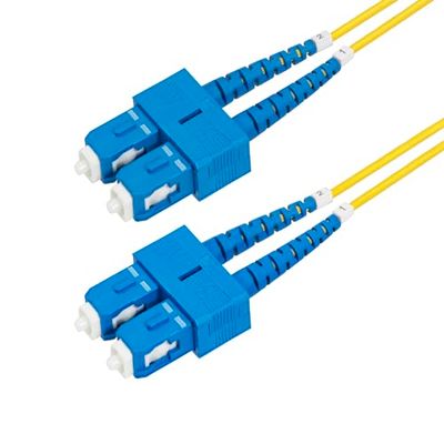 StarTech.com Cavo in fibra ottica duplex monomodale OS2 da SC a SC (UPC) da 3m, 9/125µm, 40G/100G, Cavo patch in fibra LSZH
