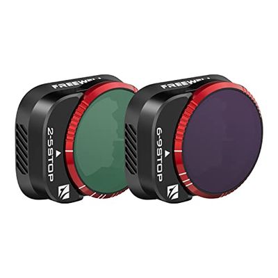 Freewell Variabile ND 2-5 Stop, 6-9 Stop, 2 filtri VND per obiettivo fotocamera compatibile con Mini 3 Pro/Mini 3