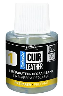 PEBEO - Setacolor Cuir - Préparateur Dégraissant - Auxiliaire pour Cuir et Similicuir – Personnalisation Sac, Chaussure, Basket et Sneaker - Résistance rayures, pliures, frottements - 110 ml