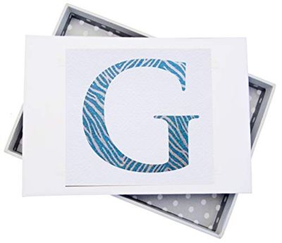 White Cotton Cards Alphabetics Initiale G Mini Album Photo, Multicolore
