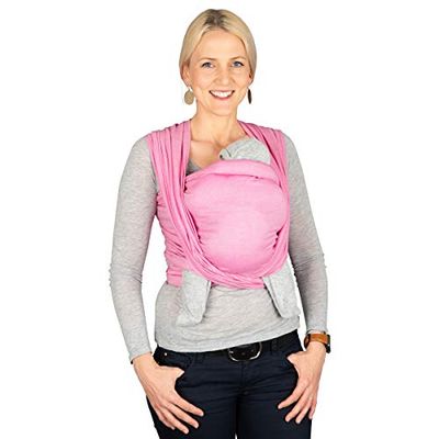 HOPPEDIZ l-pra-fuc Prag - Pañuelo portabebés, 4,60 m, color rosa