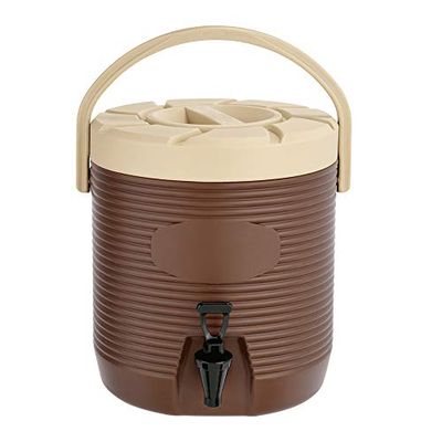 WAS 3752 120 Récipient Isotherme en Plastique avec Couvercle à Visser et poignée de Transport Marron 12 l Diamètre 30 cm Hauteur 34 cm