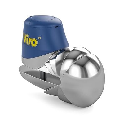 Viro 154.47 Boîte en double blister de Bloque-disque Armadillo, finition chromée, mât de 5.5 mm