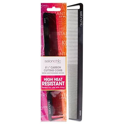 SalonChic Cutting Carbon Comb High heat resistant 8.5 for Unisex 1 Pc Comb