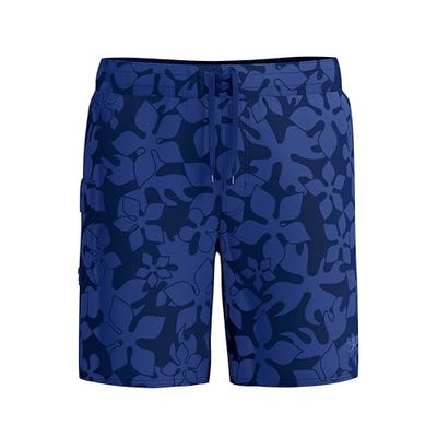 Speedo Print Boardshort 18" Short de Bain pour Homme, Peacoat, 30