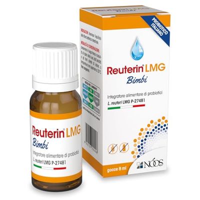 Nóos - Reuterin® LMG Bimbi: Integratore Alimentare a Base di Fermenti Lattici Vivi - 8 ml - Favorisce l'equilibrio della Flora Batterica Intestinale