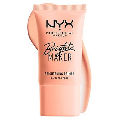 NYX Professional Makeup Bright Maker Primer, Makeup Primer Base, Brightening Primer with Papaya Extract & Skin Conditioners, Mica Infused for Soft Shimmer, Vegan Formula, 20 ml