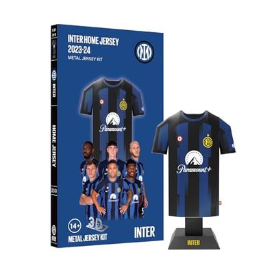 Inter Maglia Maillot Home 2023-2024 Miniature en Aluminium à Assembler Adulte Unisexe, Bleu Jersey, Miniatura