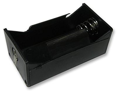 Pro Power F005C - Portacatteria a D, colore nero, con molla elicoidale, confezione da 5