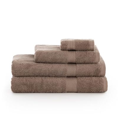 PACK 2 TOALLAS 100% ALGODÓN PEINADO 650 GR. TAUPE 30X50