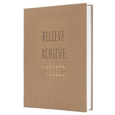 SIGEL JN803 Jolie Libreta, Pure Success, rayado, 15,2 x 20,3 cm, tapa dura, 192 páginas, braun, negro, gold