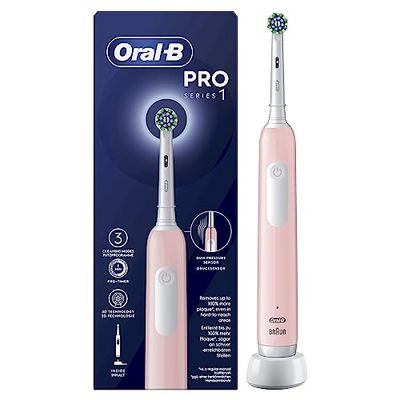 Oral-B Spazzolino Elettrico Ricaricabile Pro Series 1 Rosa con 1 Testina di Ricambio. 1 Spazzolino