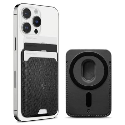 Spigen Urban Fit MagFit Magnetische Kaarthouder Ontworpen voor MagSafe Compatibel met iPhone 16/15/14/13/12 Modellen Magsafe Wallet - Zwart
