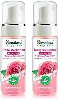 Himalaya Rose Radiance - Detergente per viso con schiuma micellare, rimuove il trucco impermeabile, 150 ml (Confezione da 2)