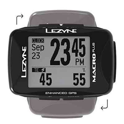 LEZYNE Macro Plus hrsc, Contatore GPS per Bicicletta/MTB. Unisex-Adulto, Nero, FR : Taille Unique (Taille Fabricant : t.One sizeque)