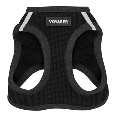 Best Pet Supplies Voyager Step-In Air - Arnés de Malla Apta para Todo Tipo de Clima, Tipo Chaleco y fácil de Poner para Perros pequeños y medianos (Color Negro), Talla XXS