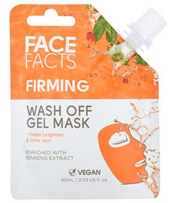 Face Facts Firming Gel Mask | Brighten + Tone | Resealable Pouch | 60ml