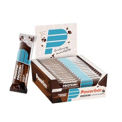 Power Barr Protein Plus Low Sugar Chocolate Brownie 16x35g - High Protein Low Sugar Riegel