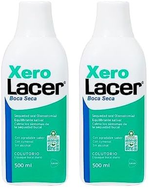 XEROLACER - Colutorio 500 ml, Refrescante y Reequilibrante, Revitaliza el Esmalte, Tratamiento Intensivo, Previene Alteraciones Bucodentales, Tonificar las Encías (Paquete de 2)