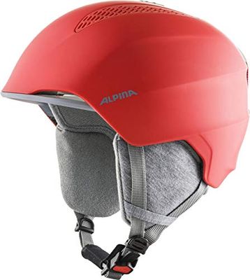 ALPINA Unisexe - Enfants, Grand JR Casque de Ski, Red Matt, 51-54 cm