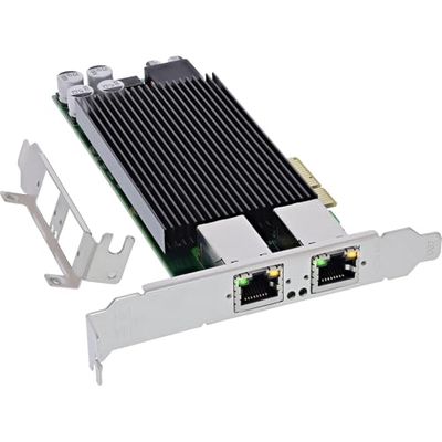 InLine® Dual Gigabit netwerkkaart, 2x RJ45 1Gb/s, PCIe x4, PoE+ incl. Low Profile slotplaat, 51125P