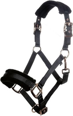 HKM Rosegold Glamour Style Licol Noir/Or Rose Poney