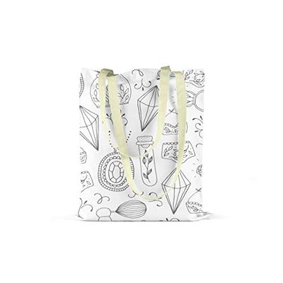 Bonamaison, Bolso De Mano Impreso, Bolso de la Compra Reutilizable, Bolso De Compras, Lavable a Máquina, Ecológico, Plegable, Bolso de Tela de Lona con Asas, 34X40 Cm - Diseñado y Fabricado en Turquía