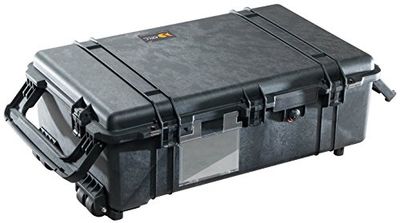 PELI 1670 Caixa impermeável com rodas para transporte de equipamentos eletrónicos e fotográficos, IP67 impermeável ao pó e água, capacidade de 126 l, fabricada nos EUA, com espuma personalizável, cor