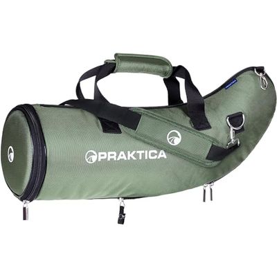 Praktica Custodia universale per cannocchiale completamente imbottita con tracolla per cannocchiali da 65-80 mm, dimensioni interne 205 x 410 x 105 mm
