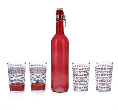 Arc DIST. Arte per LA CASA IBERICA,S.L Set 5P Bottiglia + 4 Bicchieri Colore ARIZONE QD, Nero Standard