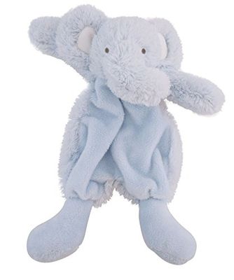 Bieco 37000508 pluche knuffeldoek olifant, lichtblauw/blauw