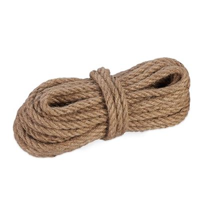 Relaxdays Spago di Iuta 8 mm, Rotoli Juta Lungo 40 Metri, Corda Ecosostenibile per Artigianato, Imballaggio, Marrone