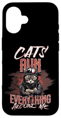 Mad Kitty Cool Kitty Daddy Grey Tabby Cat Boss Kitty Kat Case for iPhone 16