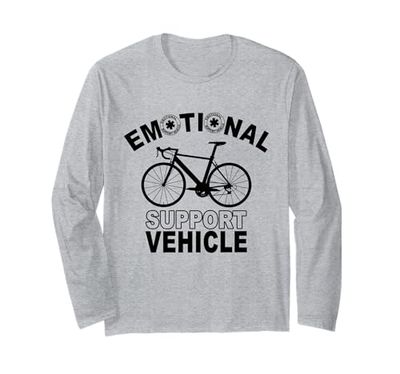 Ciclismo - Vehículo de Apoyo Emocional! Ciclista blanco Manga Larga