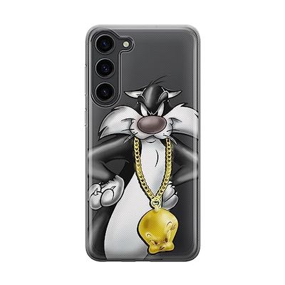 ERT GROUP mobiltelefonfodral för Samsung S23 PLUS originalt och officiellt licensierat Looney Tunes mönster Sylvester 003 optimalt anpassad till formen på mobiltelefonen, gedeeltelijk transparant
