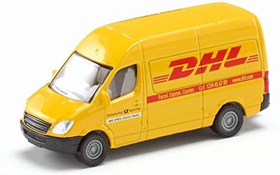 siku 1085, Vaneta de serviço de encomendas, metal/plástico, amarelo, design DHL, versátil